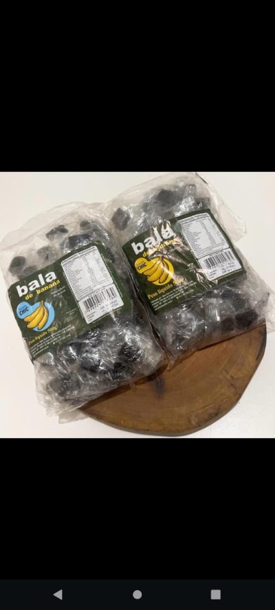 Bala de banana sem açúcar
